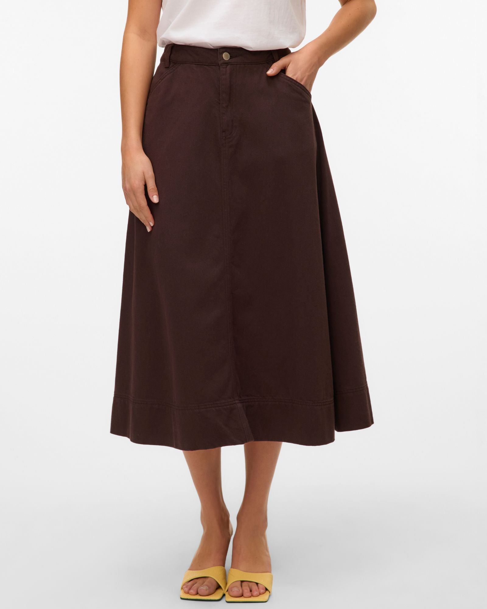 VMFILIA MIDI DENIM SKIRT